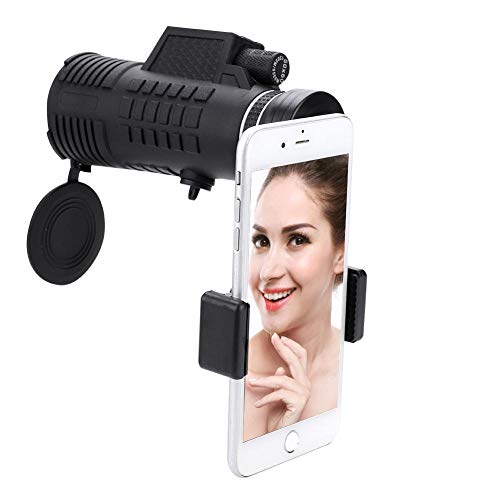 50x60 Telescopio Monocular, Alta Potencia Alcance Monocular Observación de Aves Caza HD Telescopio Monocular de un Solo Tubo Alcance con Trípode Clip para Teléfono Móvil Acampar Viajar