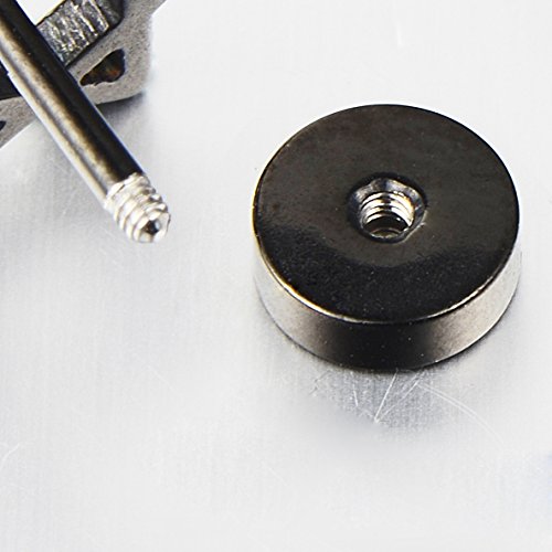 5MM Círculo Negro, Enchufe falso Fake Plug, Pendientes de Hombre, Aretes, Acero Inoxidable, 2 Piezas