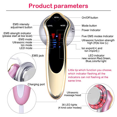 6 en 1 cuerpo portátil ultrasónico que adelgaza la máquina gorda del retiro, la fototerapia y el iones funciones la máquina del masaje de la pérdida de peso de la belleza