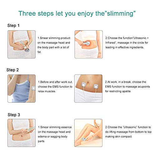 6 en 1 LED Fotón Instrumento de Belleza Recubrimiento Por Ultrasonidos Quemador de Grasa Ems Plástico Masajeador en Cruz Facial Lifting Antienvejecimiento Máquina de Fototerapia