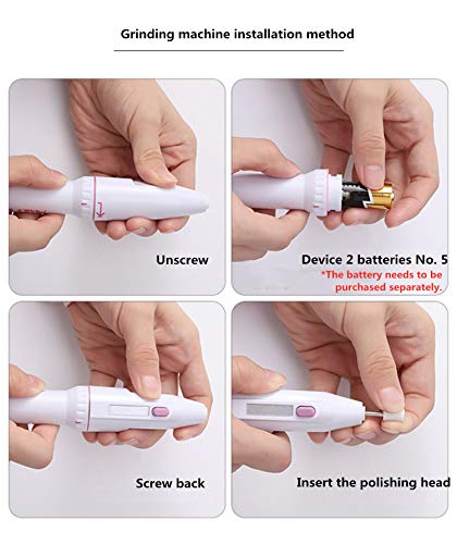 6 En 1 Lima Eléctrica Para Pies Pulidora De Uñas Máquina De Manicura Eléctrica Tipo Pluma Peladora Para Pulidora De Uñas Cónicas Pulido Y Pulido Quitaesmalte Integrado