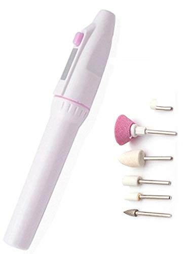 6 En 1 Lima Eléctrica Para Pies Pulidora De Uñas Máquina De Manicura Eléctrica Tipo Pluma Peladora Para Pulidora De Uñas Cónicas Pulido Y Pulido Quitaesmalte Integrado