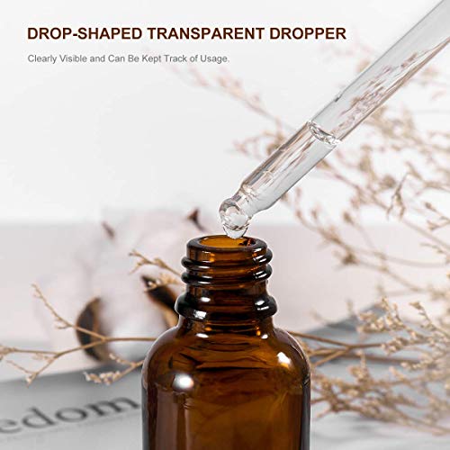 6 Pack 30ml Blanco Botellas De Vidrio ámbar Perfume Esencia Aceite Envase Cosmético Con El Vidrio Cuentagotas