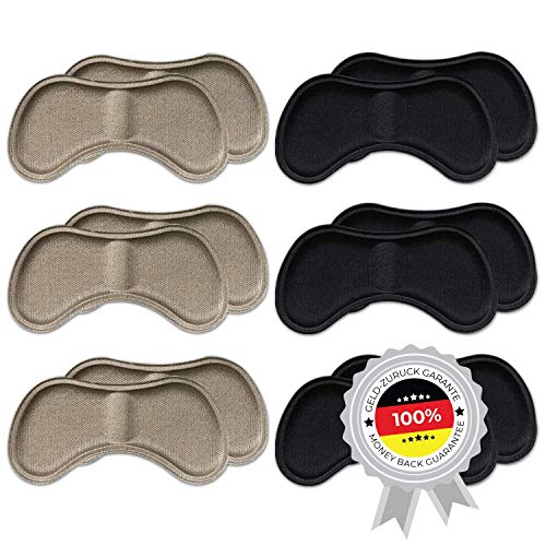 6 Parejas de Pegatinas de Talón | Almohadillas de Talón Autoadhesivas para Tacones y Zapatos/Suelas Acolchadas | Plantillas Taloneras útiles contra dolores y ampollas | Mix