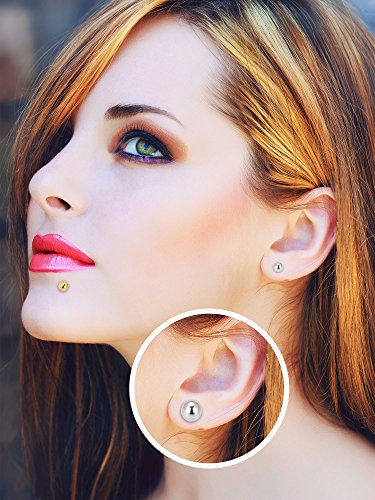 6 Pares 16 Gauge de Piercing de Nariz de Acero Inoxidable Pendientes de Tragus Piercing de Labret Piercings de Cuerpo, 6 Colores