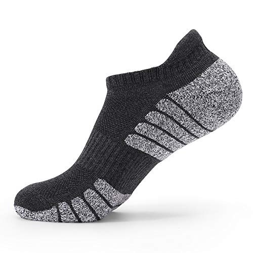6 Pares Calcetines Running Para Hombre Mujer - Deporte Calcetines Cortos de Algodón Con Amortiguación Respirable Running Ciclismo (6 Pares Gris, EU 39-42)