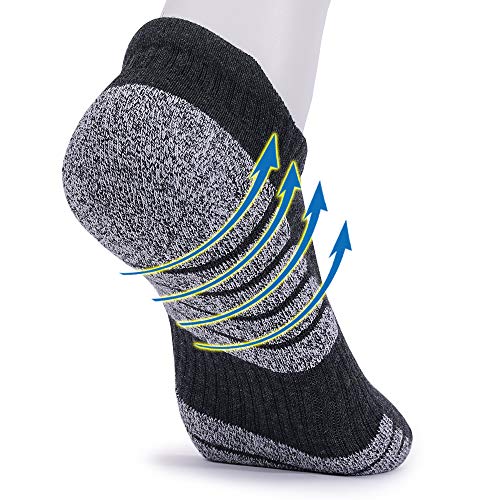 6 Pares Calcetines Running Para Hombre Mujer - Deporte Calcetines Cortos de Algodón Con Amortiguación Respirable Running Ciclismo (6 Pares Gris, EU 39-42)