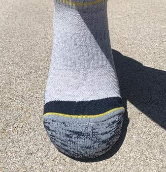 6 pares de calcetines técnicos de trabajo, deporte y tiempo libre, de algodón de alta resistencia, aptos para zapatos de seguridad con talón y punta reforzados, en 3 colores surtidos (Tg. 43/46)