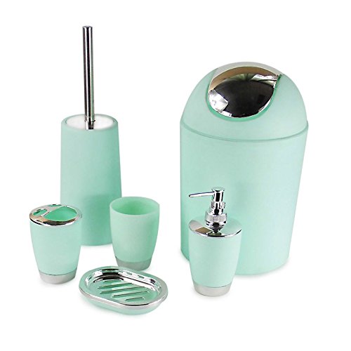 6 piezas de accesorios de baño, juego de baño, dispensador de jabón, decoración para baño