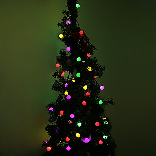 60 LED 10M Cadena Solar de Luces, IP65 Impermeable 8 Modos Luces Decorativas, Guirnalda Luces Exterior Luminosas para Exterior,Interior, Jardines, Casas, Boda, Fiesta de Navidad (multicolor)