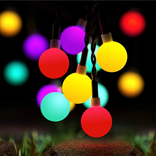 60 LED 10M Cadena Solar de Luces, IP65 Impermeable 8 Modos Luces Decorativas, Guirnalda Luces Exterior Luminosas para Exterior,Interior, Jardines, Casas, Boda, Fiesta de Navidad (multicolor)