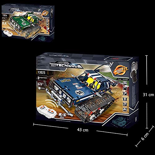 626pcs control remoto coche de radio control Juguetes de DIY monta RC Cars aleación 2.4G del control de radio del tanque de ladrillo Juguetes niños y adultos regalos de cumpleaños Colección de Navidad