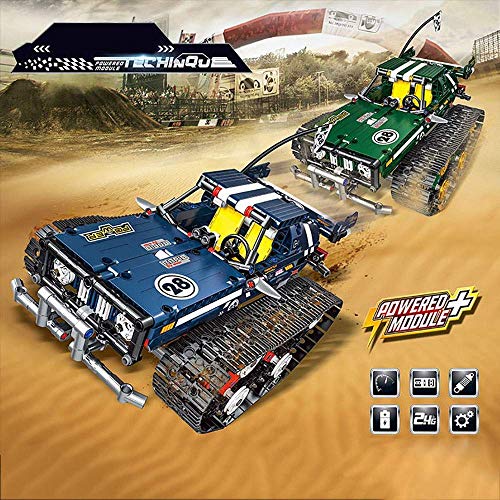 626pcs control remoto coche de radio control Juguetes de DIY monta RC Cars aleación 2.4G del control de radio del tanque de ladrillo Juguetes niños y adultos regalos de cumpleaños Colección de Navidad