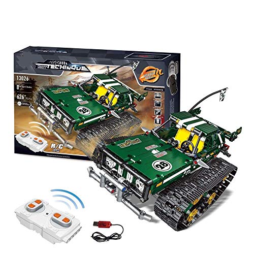 626pcs control remoto coche de radio control Juguetes de DIY monta RC Cars aleación 2.4G del control de radio del tanque de ladrillo Juguetes niños y adultos regalos de cumpleaños Colección de Navidad
