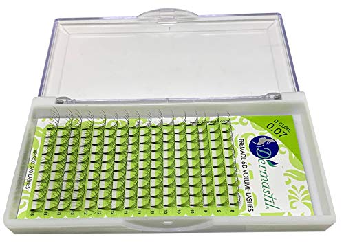 6D pestañas de volumen pre-hechas 6D Premade Ruso Volumen Extensiones de Pestañas. Espesor Rizos D Curl Espesor 0,07 mm- Pestañas postizas- Longitudes disponibles: 8 mm a 15 mm-16 filas (12 mm)