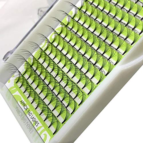 6D pestañas de volumen pre-hechas 6D Premade Ruso Volumen Extensiones de Pestañas. Espesor Rizos D Curl Espesor 0,07 mm- Pestañas postizas- Longitudes disponibles: 8 mm a 15 mm-16 filas (12 mm)