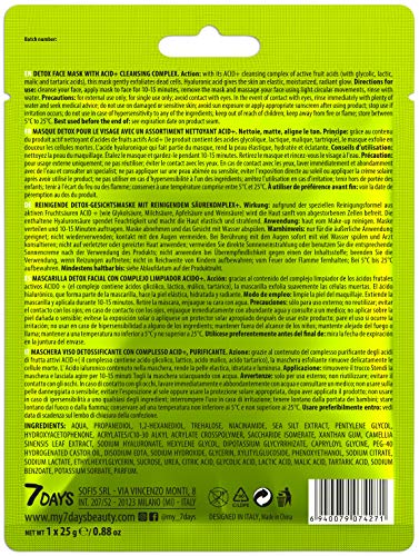 7DAYS Máscara 2 pieza Ácidos Glicólicos Complejo Facial Hidratante Intenso