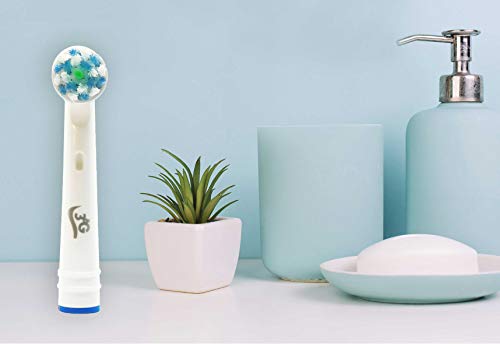 8 Cross Action Cabezal de Recambio Oral-B compatibles 3AG + 8 protección higiénica para cepillo de dientes eléctrico recargables Braun Oral B Sensitive, Professional Care, Vitality, Genius, etc.