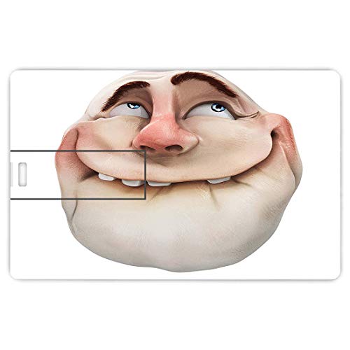 8 GB Unidades Flash USB Flash Humor Forma de Tarjeta de crédito bancaria Clave Comercial U Disco de Almacenamiento Memory Stick Comics Fun Meme Face Online Gestos de Redes sociales Mocking Head Artsy