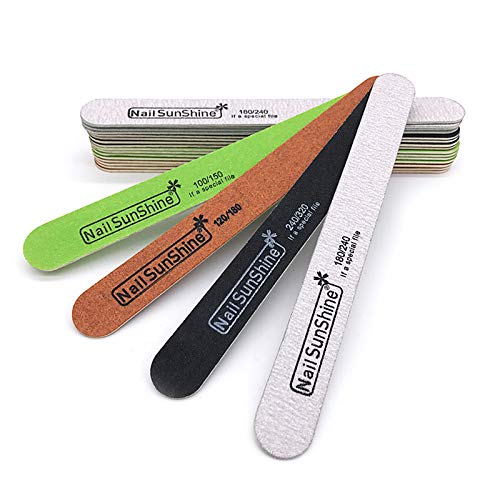 8 uds mezcla 100/120/150/180/240/320 lima de uñas lijadora de limas para salón manicura UV Gel Vogue Nail Art Tool 4x2