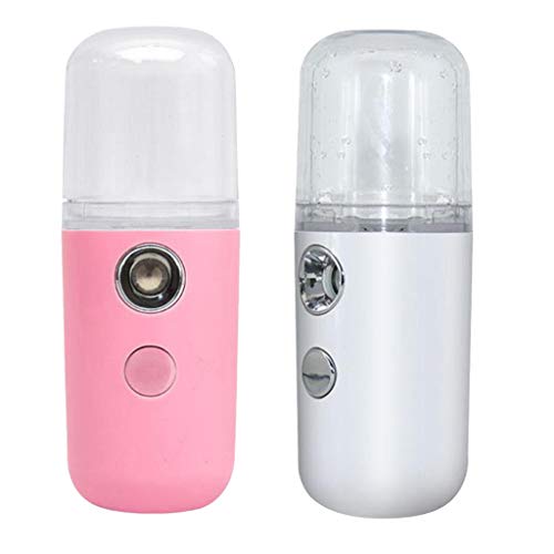 89AMZ Nano Facial Mister,Rociador de Humectación Facial Portátil con USB,Vaporizador Facial para el Cuidado de La Piel con Atomización,Humectante Facial para La Piel Seca y Extensiones de Pestañas