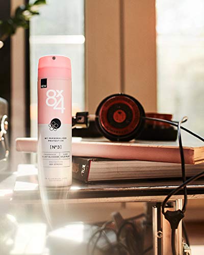 8X4 Desodorante en spray N°3 Velvet Blossom (150 ml), para mujer con aroma afrutado floral, desodorante sin aluminio para pieles sensibles