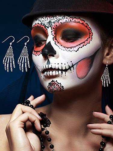9 Pares Pedientes de Colgante de Gota de Halloween Pendientes de Gato Negro Calabaza para Mujer Halloween Disfraz