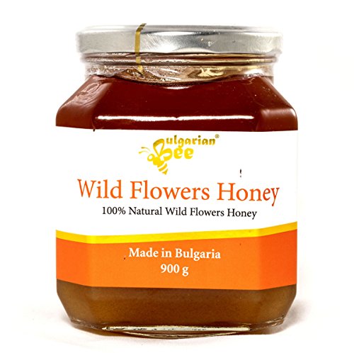 900 g Miel de bosque flores silvestres y hierbas, Certificado sin antibióticos, sin azúcar, sin calentar, sin pasteurizar, crudo, miel real BulgarianBee®