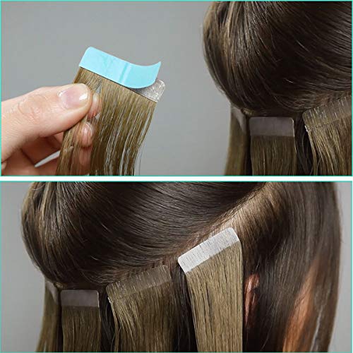 96 Pieza Cinta de Extensión de Pelo, Doble Cara Invisible Ultrarresistente Reemplazo Tape Adhesivas para Trama del Cabello y Extensión de Cabello