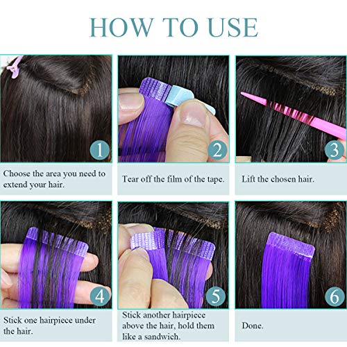 96 Pieza Cinta de Extensión de Pelo, Doble Cara Invisible Ultrarresistente Reemplazo Tape Adhesivas para Trama del Cabello y Extensión de Cabello