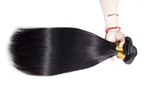 9?un grado brasile?o Virgen Pelo Liso Onda Remy pelo 3?Bundles Remy Cabello humano Weaves Natural negro