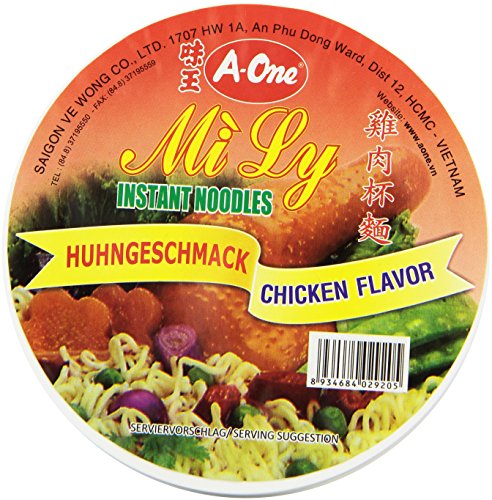 A-ONE Fideos Instantáneos En Vaso, Sabor Pollo 65 g