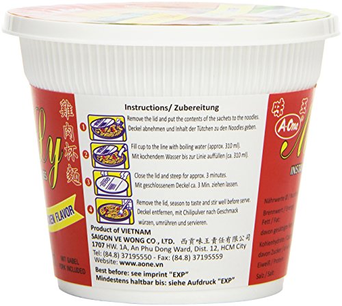 A-ONE Fideos Instantáneos En Vaso, Sabor Pollo 65 g