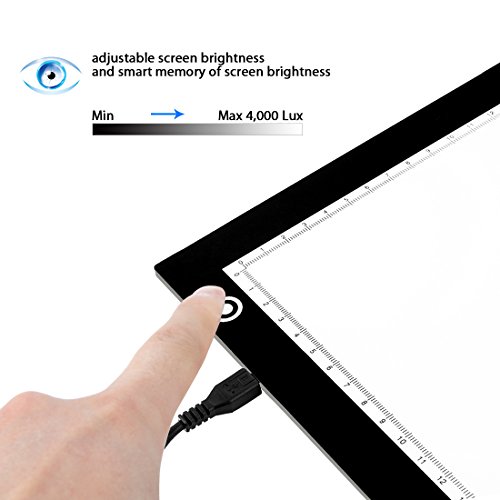 A4 Tracing Light Box - LitEnergy 9x12 Pulgadas Light Pad Ultra-delgado Sólo 5mm USB Power Mesa de Luz para Artistas, Dibujo, Dibujo, Animación