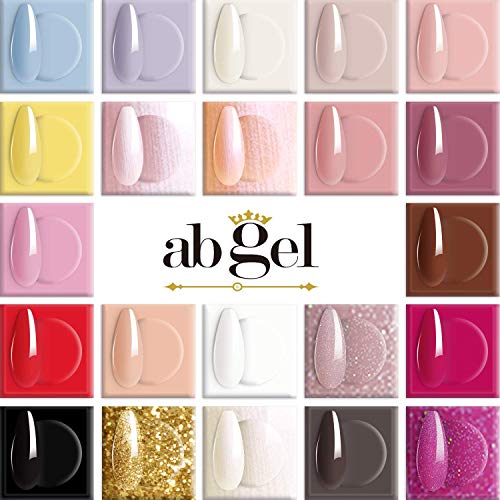 ab gel 8 PCS Soak Off Gel Nail Polish Set- Gel de 6 colores sin base de limpieza y Kit de manicura de uñas de gel de inicio de capa superior