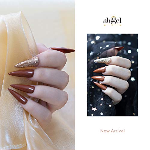 ab gel 8 PCS Soak Off Gel Nail Polish Set- Gel de 6 colores sin base de limpieza y Kit de manicura de uñas de gel de inicio de capa superior