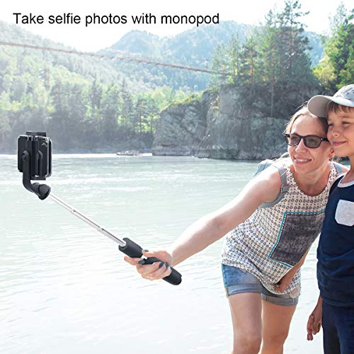 Abafia Bluetooth Palo Selfie, Selfie Stick Extensible Palo Selfie Trípode con Control Remoto 3 en 1 Monopie con Obturador Rotación de 360 Grados para iPhone/Samsung Galaxy/Huawei/Xiaomi (3.5”- 6.0”)