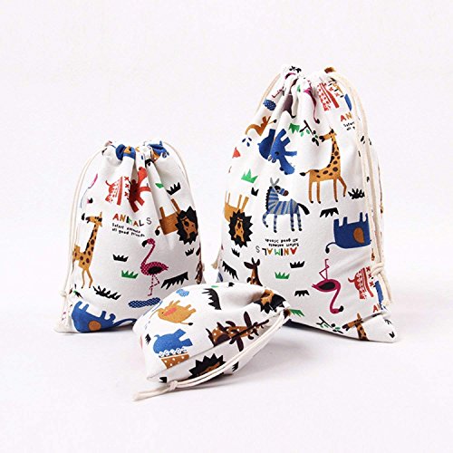 Abaría - 4 unidades bolsa de tela grande tela - bolsa inserto organizador - bolsa inserto bebé - bolsa de tela para ropa - grande 37 x 40 cm, mediano 25x 30 cm, pequeña 19 x 23 cm, mini 14 X 16 cm