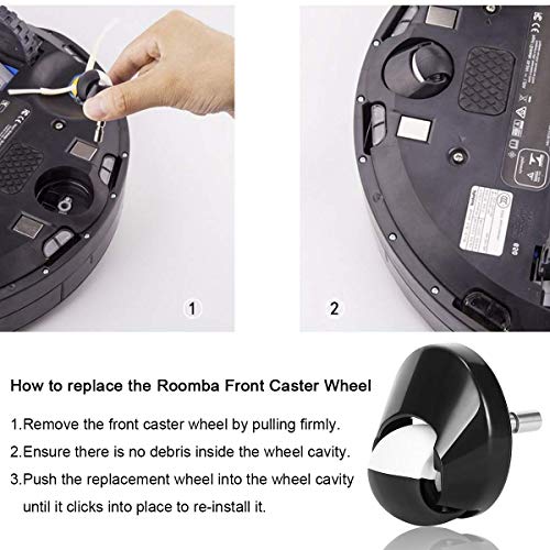 ABClife Rueda de rueda 2pcs Compatible con iRobot Roomba 500 600 700 800 Series 529 550 650 760 780 870 880 Aspirador Partes