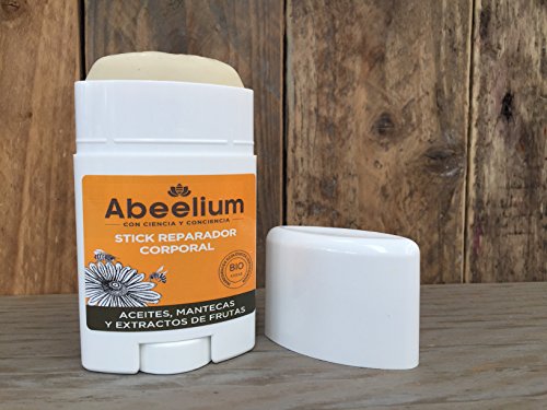 Abeelium | Crema Hidratante Corporal Ecológica en Stick | Crema Hidratante Sin Parabenos, Sin Siliconas, Sin perfumes | Cosmética Natural y Ecológica | Cosmética con Miel | Hecho en España - 50 ml