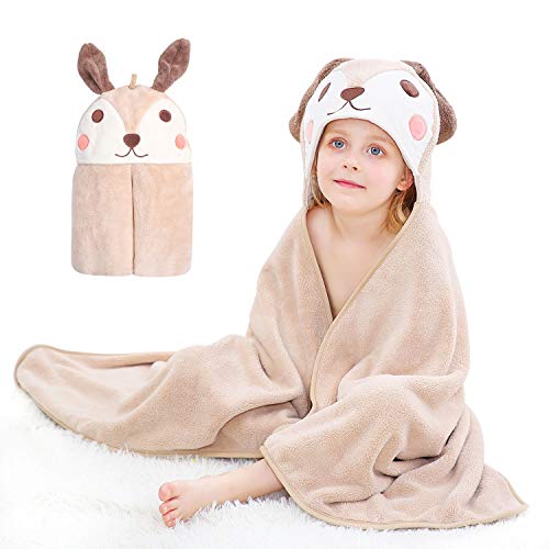 ABirdon Toalla Bebe de Baño con Capucha, 115x70 cm Suave Absorbente Capa Toalla de Baño para Bebé Infantil Niños y Niñas