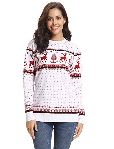 Abollria Colección de Navidad-Suéteres Navideños/Sudadera y Jersey de Navidad/Chaqueta de Punto Navideña para Mujer