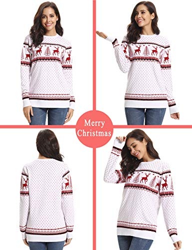 Abollria Colección de Navidad-Suéteres Navideños/Sudadera y Jersey de Navidad/Chaqueta de Punto Navideña para Mujer