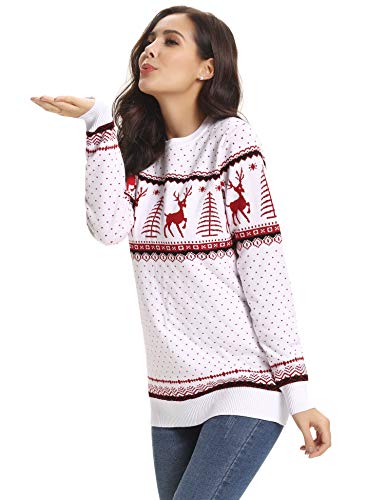 Abollria Colección de Navidad-Suéteres Navideños/Sudadera y Jersey de Navidad/Chaqueta de Punto Navideña para Mujer