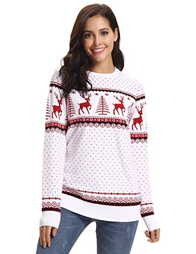 Abollria Colección de Navidad-Suéteres Navideños/Sudadera y Jersey de Navidad/Chaqueta de Punto Navideña para Mujer