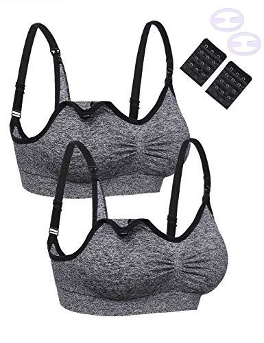 Abollria Sujetador de Maternidad de Lactancia para Mujer Bra,Sujetadores sin Costuras con Almohadillas de prevención de derrames Removibles con Extra Bra Extenders & Clips