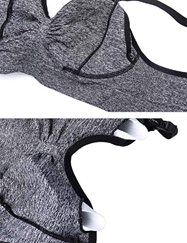 Abollria Sujetador de Maternidad de Lactancia para Mujer Bra,Sujetadores sin Costuras con Almohadillas de prevención de derrames Removibles con Extra Bra Extenders & Clips