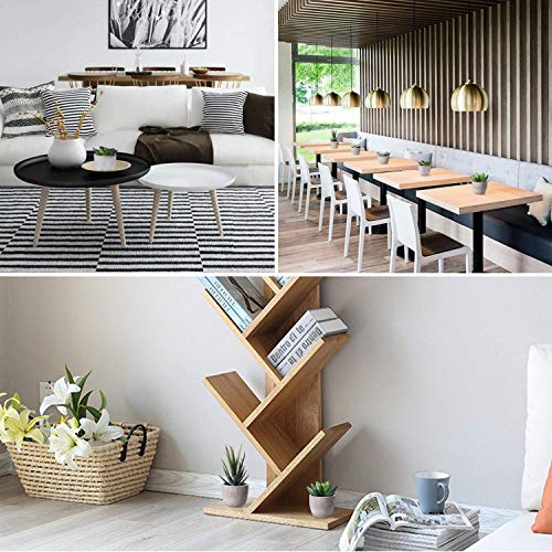 Abree Plantas Suculentas Artificiales 5PCS Jardinera Suculenta Falso Plantas de Cactus Faux Pequeñas con Macetas de Color Gris para la Decoración de la Oficina en el Hogar