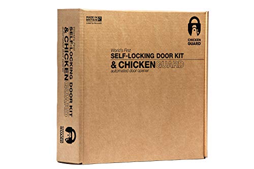 Abridor automático de puertas ChickenGuard® Extreme para gallinero apertura y cierre por horario ou sensor de luz más puerta autobloqueante de aluminio, puerta Pop Hole resistente a los depredadores