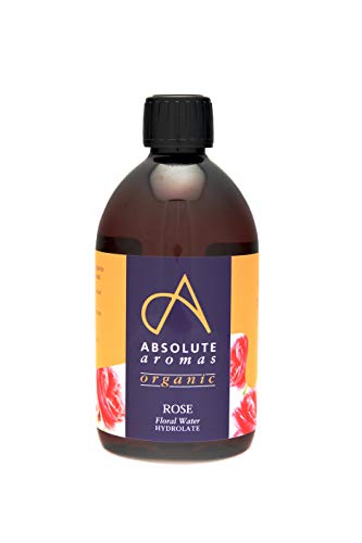 Absolute Aromas Agua de Rosa Búlgara Orgánica Certificada 500ml - Tonificante Facial Puro, Natural, Nutritivo e Hidratante - Apto para todo tipo de piel